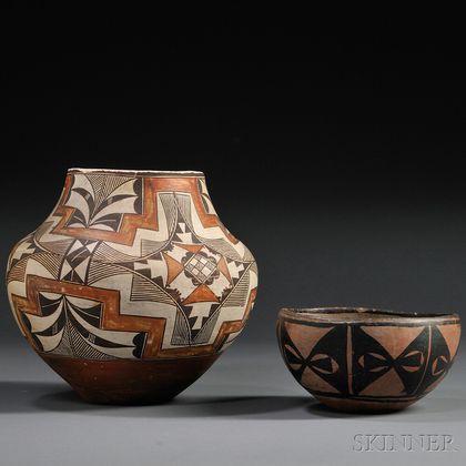 Two Southwest Painted Pottery Items