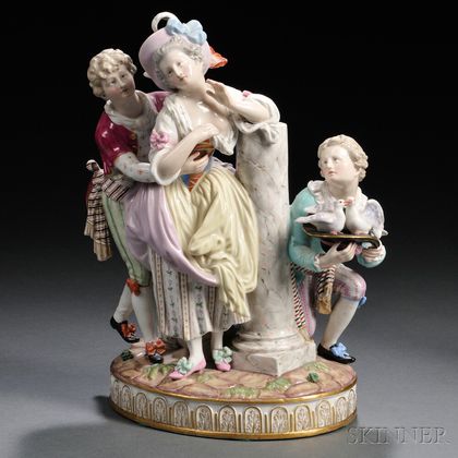 Meissen Porcelain Figural Courting Group