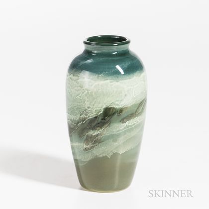 Edward T. Hurley (1869-1950) for Rookwood Pottery Sea Green Glaze Vase
