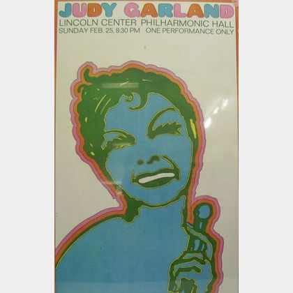 Judy Garland Chromolithograph Concert Poster