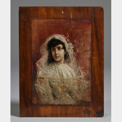 Eastern European School, 19th Century Portrait of a Bride