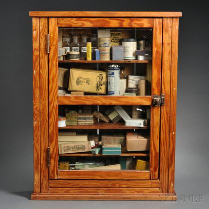 Oak Pharmaceutical Cabinet