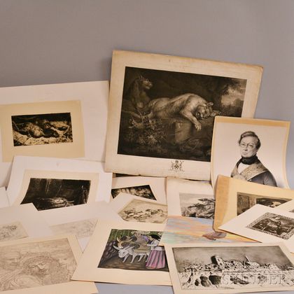 Group of Eighteen Miscellaneous Prints and Reproductions