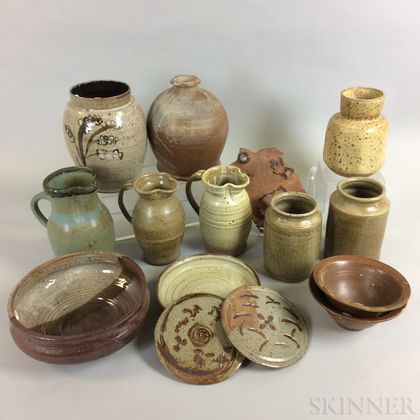 Fourteen Pieces of Wheatcroft Studio Pottery