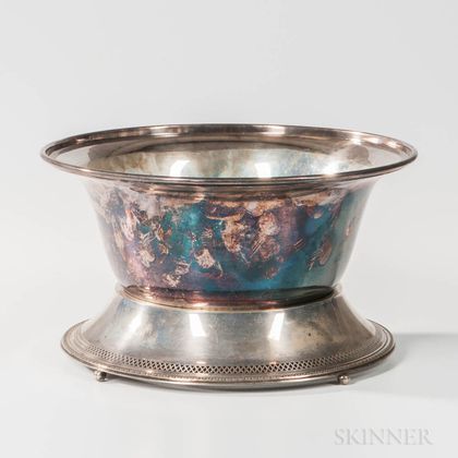 Alvin Sterling Silver Punchbowl and Stand