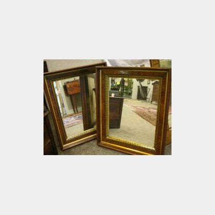 Pair of Victorian Walnut Framed Mirrors. 