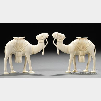 Pair of Ivory Camels