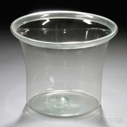 Pale Aqua Blown Glass Bowl