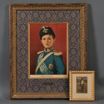 Two Images of Tsarevich Alexei Nikolaevich in Uniform