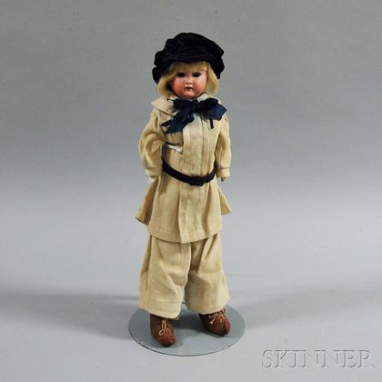 Armand Marseille Bisque Shoulder Head Character Boy Doll