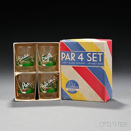 Libbey Glass Company "Par 4 Set" Shot Glasses