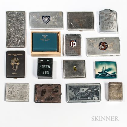 Group of Korean War-related Cigarette Cases