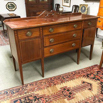 Federal-style Inlaid Mahogany Dining Suite