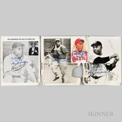 Four Ray Dandridge Autographed Photos and Postcard