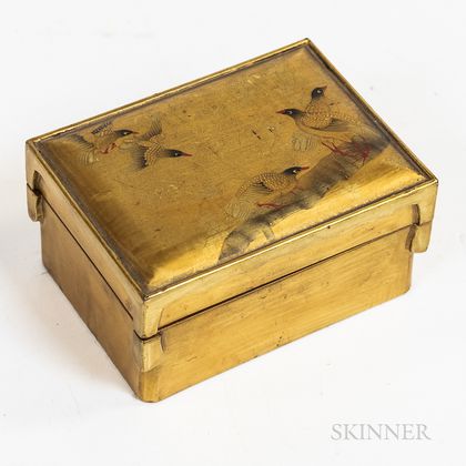 Gold-lacquered Covered Box