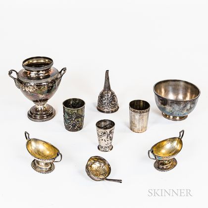 Group of Coin Silver and Silver-plated Tableware