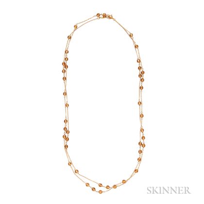 18kt Gold and Citrine Necklace, Tiffany & Co.