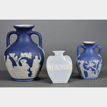 Three Wedgwood Portland Vase Related Items
