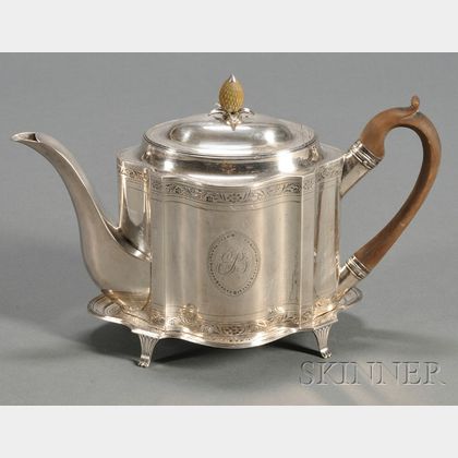 George III Silver Teapot and Stand