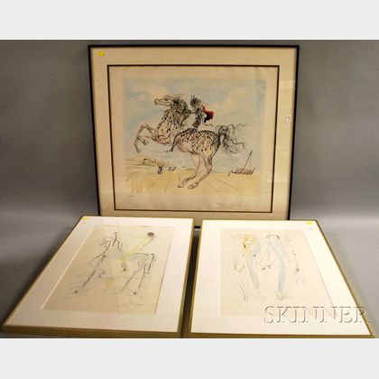 After Salvador Dali (Spanish, 1904-1989) Three Prints: Return, Return, Shulamite