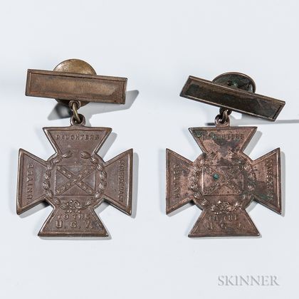 Two Screw-back Southern Cross of Honor Medals