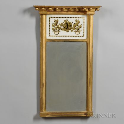 Gilt-gesso and Eglomise Mirror