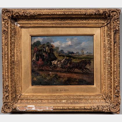 Samuel Henry Gordon Alken (British, 1810-1894) Two Coaching Scene Paintings