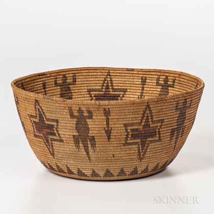 Panamint Pictorial Basketry Bowl