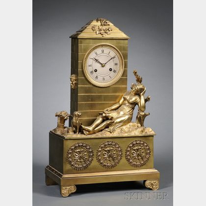 Empire-style Bronze Mantel Clock