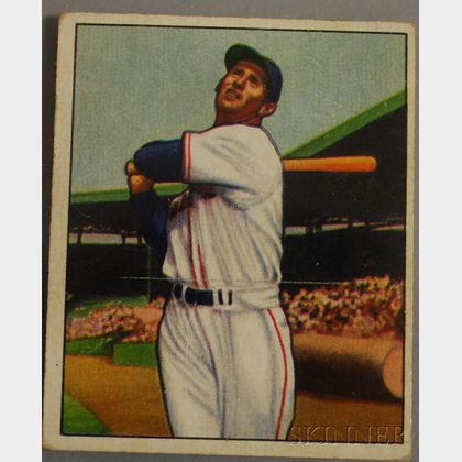 Bowman 1950 Ted Williams No. 98 Baseball Card. 