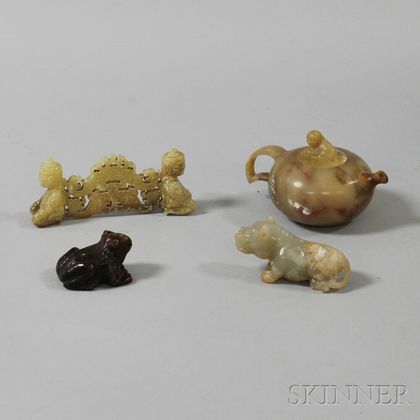 Four Agate and Hardstone Carvings
