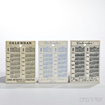 Fifty-three Wedgwood Queen's Ware Calendar Tiles