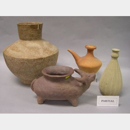 Twelve Thai Decorated Ceramic Jugs, Urns, and Vessels. 