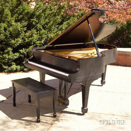 1941 Steinway & Sons Black Lacquered Model "A" Piano and Bench