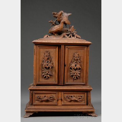 Black Forest Miniature Armoire-form Jewelry Box