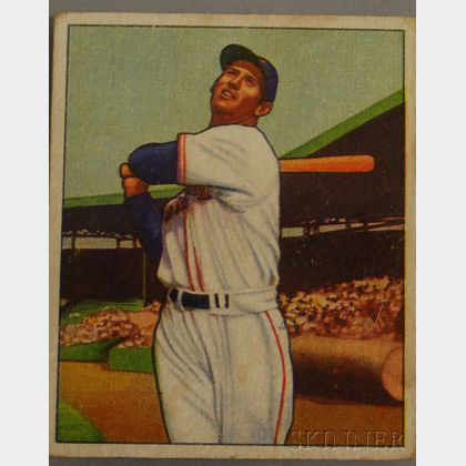 Bowman 1950 Ted Williams No. 98 Baseball Card. 