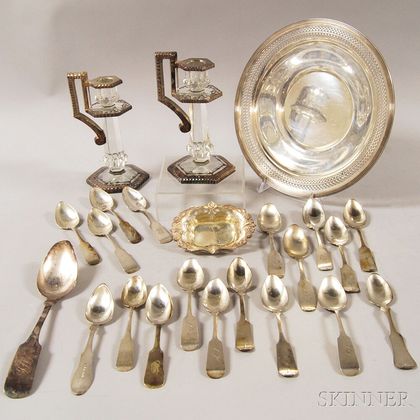 Group of Silver Tableware and Flatware