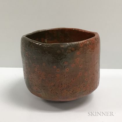 Brown-glazed Raku Tea Bowl