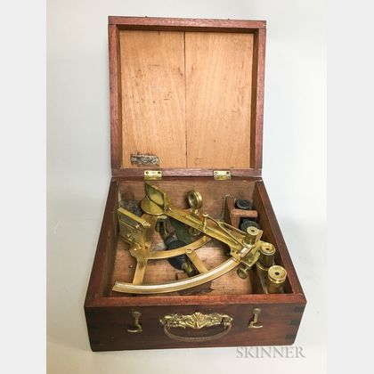 Unmarked 8-inch Brass Sextant