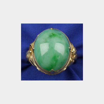 18kt Gold and Jadeite Jade Ring