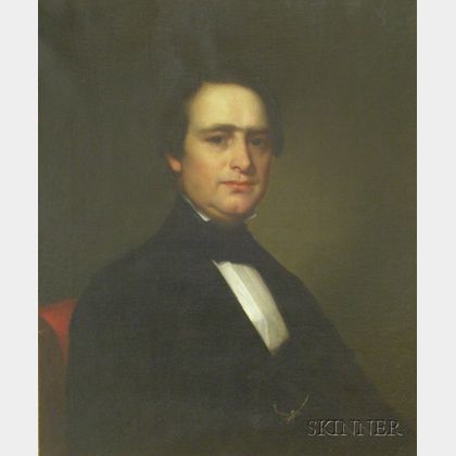 Albert Gallatin Hoit (American, 1809-1856) Portrait of Pietro Bachi (aka Ignasio Batolo)