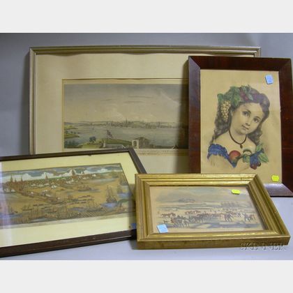 Four Framed Lithographs and Prints