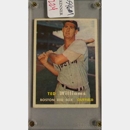 Topps 1957 Ted Williams No. 1 Baseball Card. 