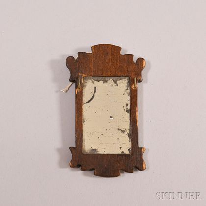 Miniature Chippendale-style Scroll-frame Mirror