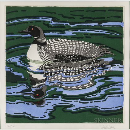 Neil Welliver (American, 1929-2005) Loon