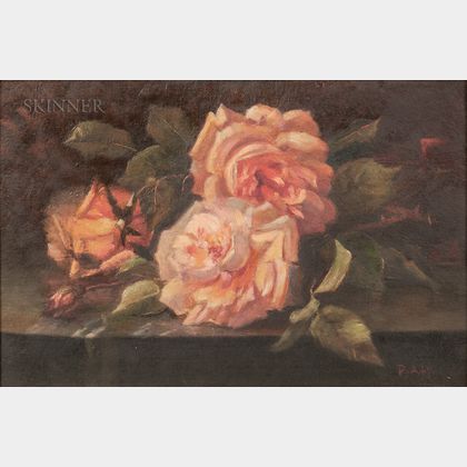 American School, 20th Century Still Life with Roses
