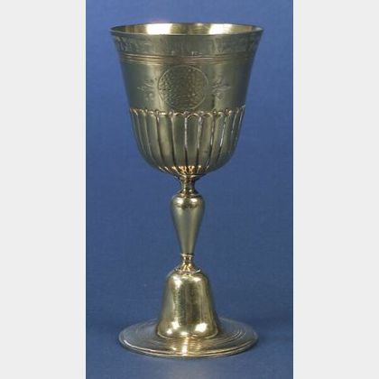 German Silver Gilt Kiddush Cup for Passover