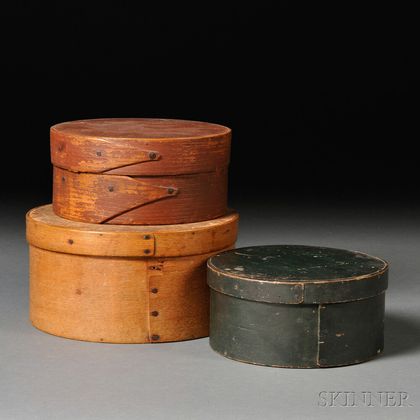 Three Round Lapped-seam Storage Boxes