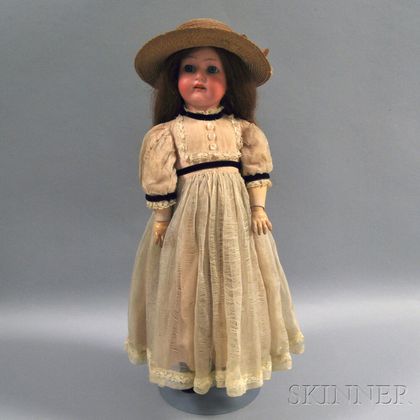 German Bisque Head Girl Doll