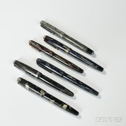 Royal Challenger and Five Other Parker Fountain Pens